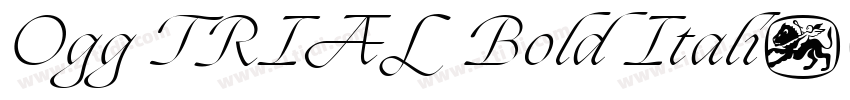 Ogg TRIAL Bold Itali字体转换